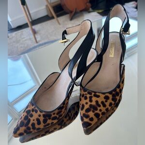 Louise et Cie Ponyhair Leopard print heels 7